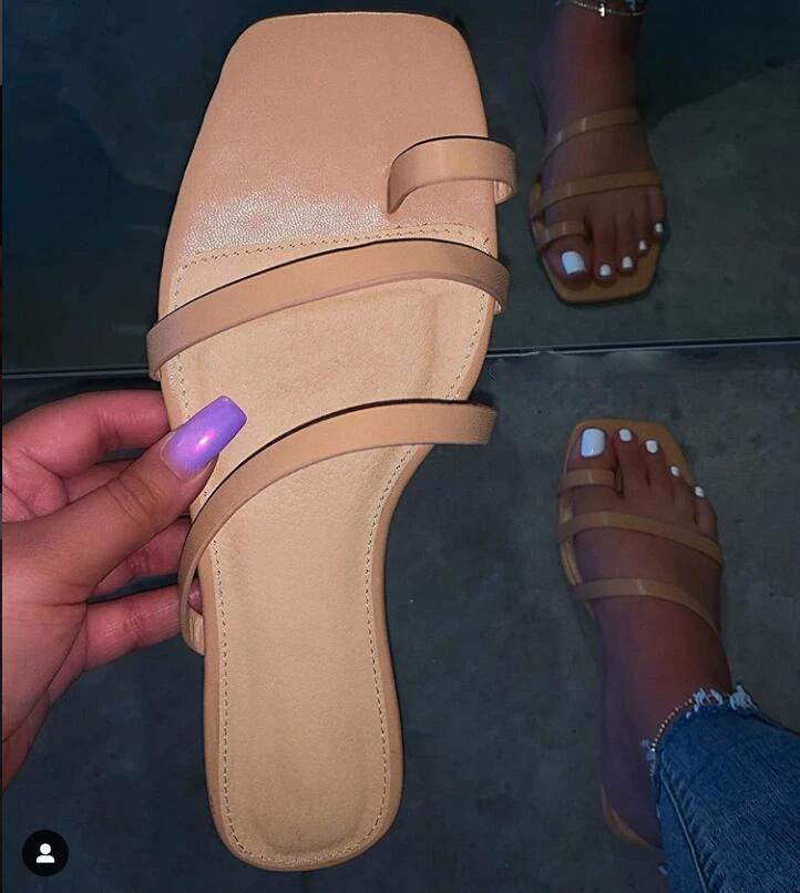 Women's flat slippers by GJG Denim