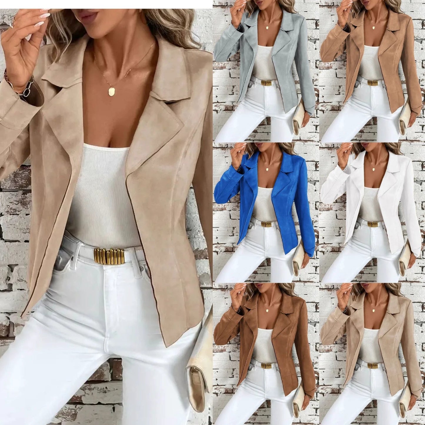 Autumn And Winter Elegant Slim Slimming Women's Jacket Cardigan Jacket by GJG Denim