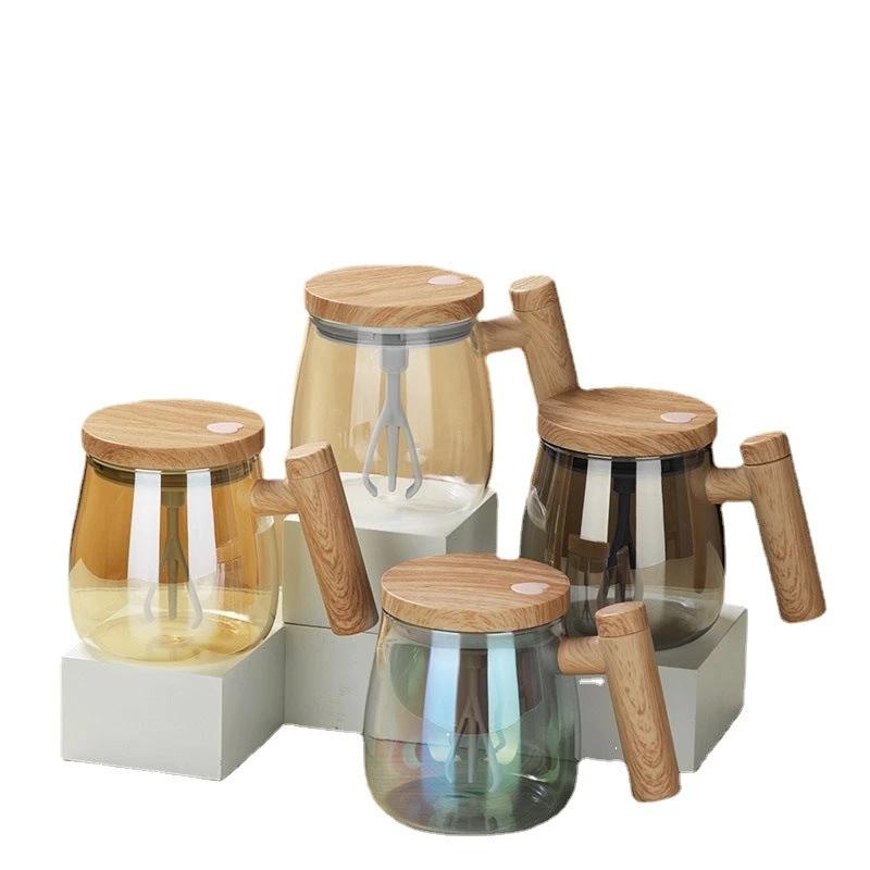 400ML Self Stirring Coffee Mug Electric Mixing Glass Coffee CupHigh Speed Fast Automatic Coffee Cup For Gyms Dining Room Kitchen Gadgets by GJG Denim
