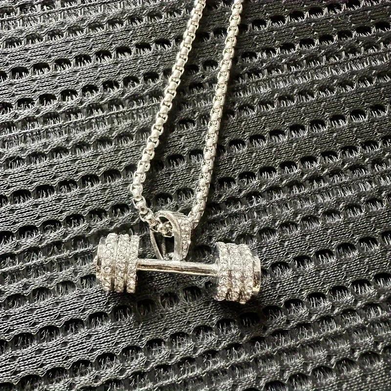 Dumbbell Necklace For Men by GJG Denim