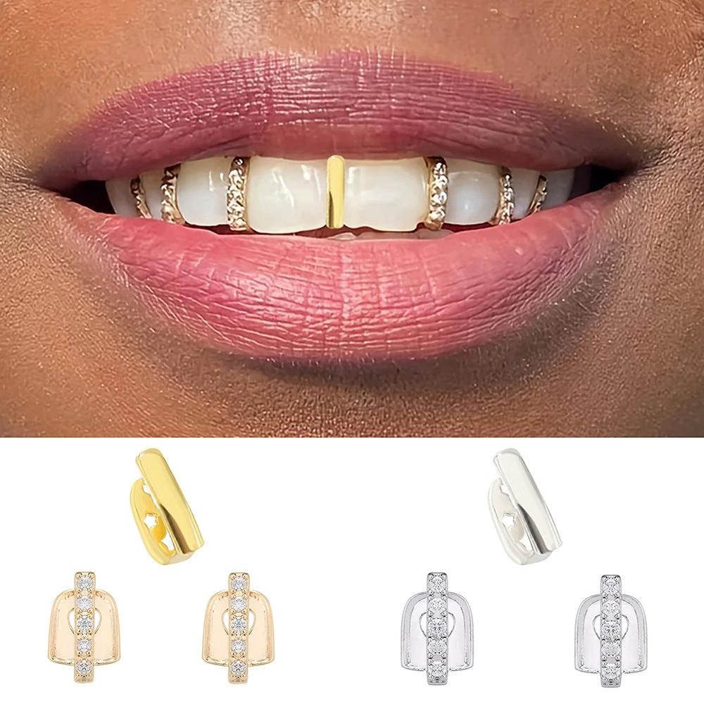 Three-piece Set Of Teeth Joint DIY Hip Hop by GJG Denim