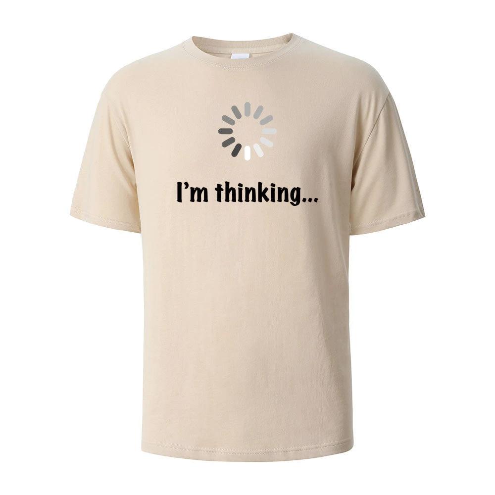 "I'm Thinking" Printed T-shirt for Men by GJG Denim