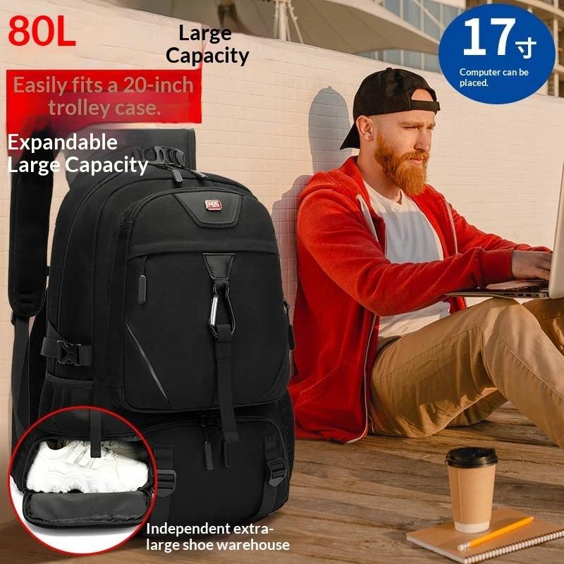 Outdoor Mountaineering Waterproof Extra Large Capacity Travel Luggage Backpack by GJG Denim