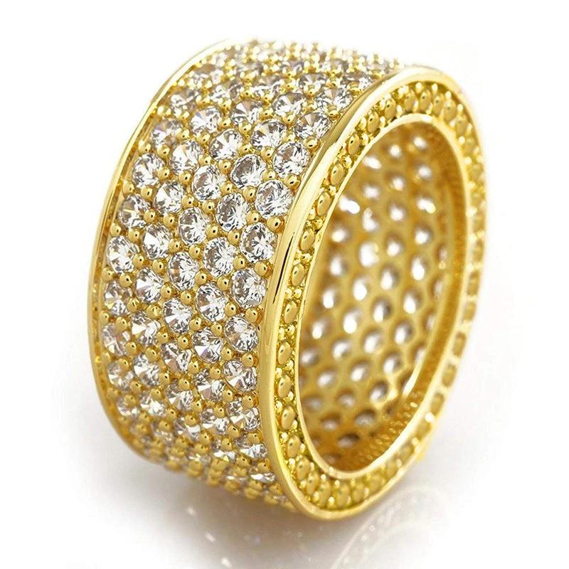 Copper Inlaid Zircon Ring For Men by GJG Denim