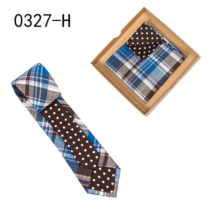 Men's Floral Print Tie and Pocket Square by GJG Denim