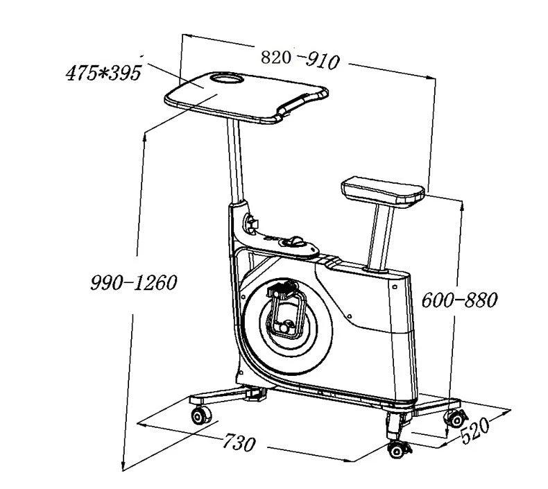 Silent Desk Exercise Bike Magnetic Control by GJG Denim