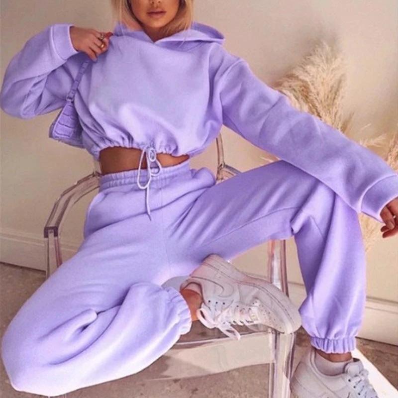 Jogging Suits For Women 2 Piece Sweatsuits Tracksuits Sexy Long Sleeve HoodieCasual Fitness Sportswear by GJG Denim