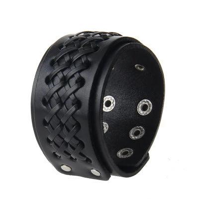 Men's Multi-layer Vintage Cowhide Rope Bracelet by GJG Denim