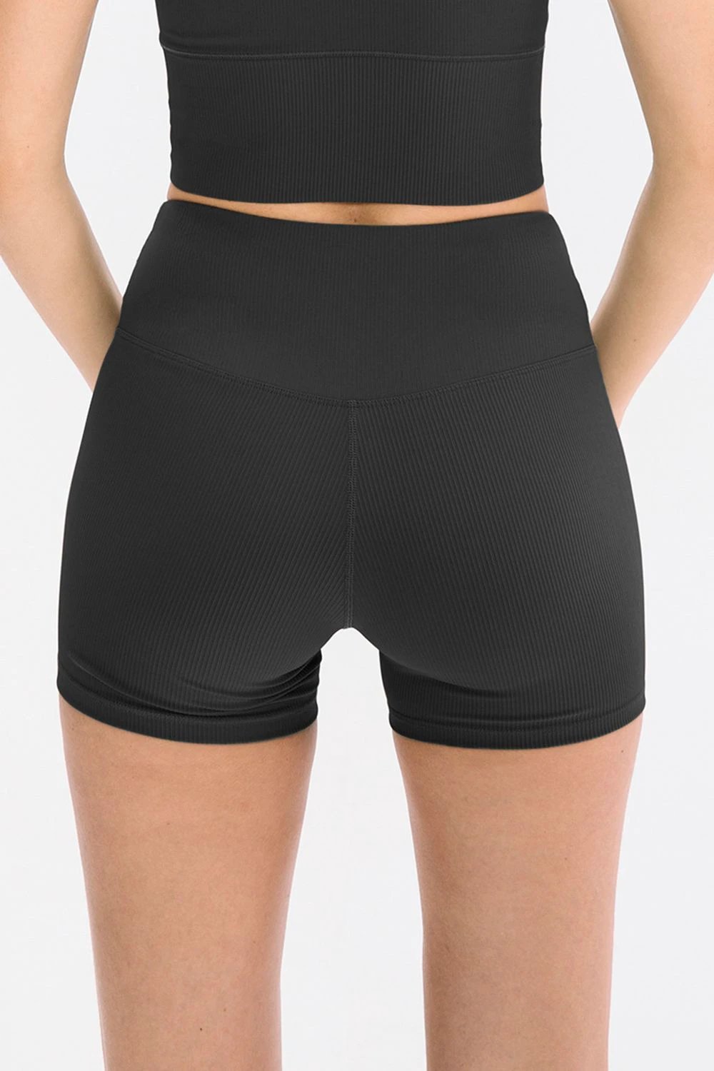 Slim Fit Wide Waistband Sports Shorts by Lady Ros