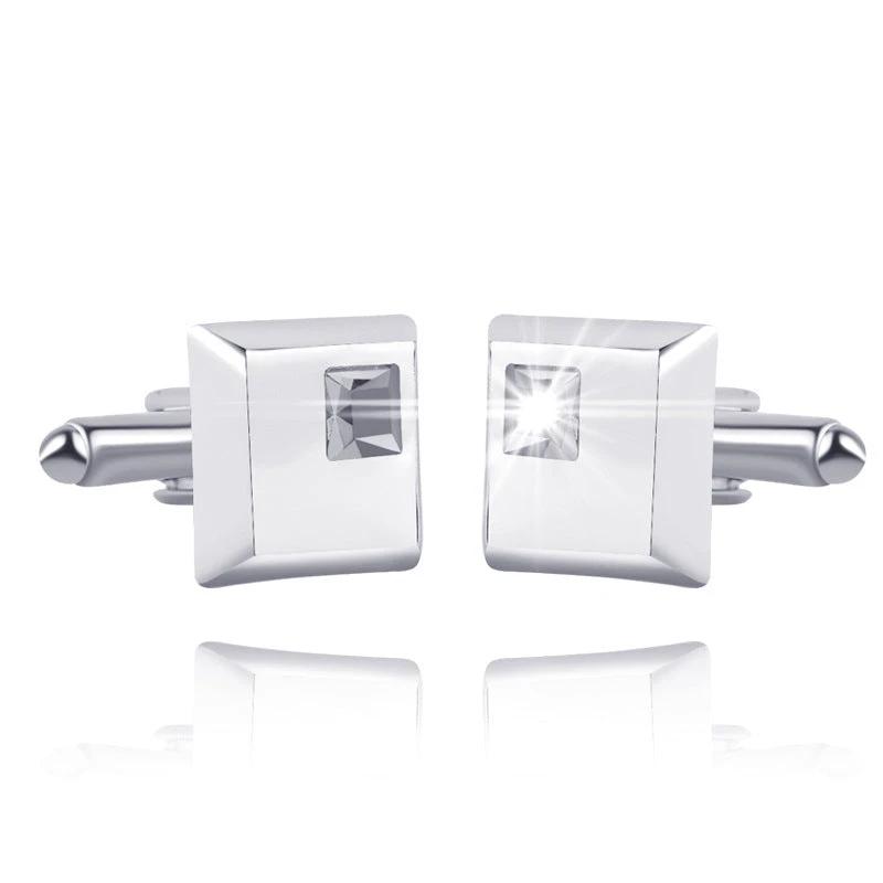 Alloy Spot Drill Fashion Men's Square Cufflinks by GJG Denim
