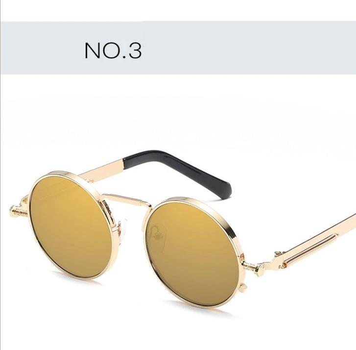 Men's Metal Round Colorful Sunglasses by GJG Denim