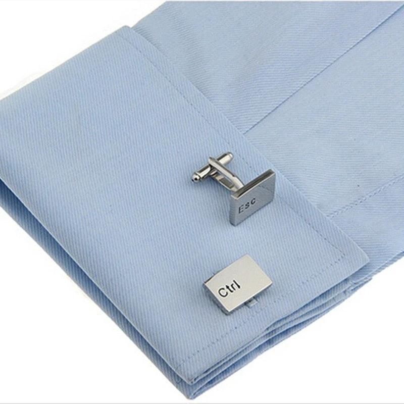 Metal Letter Shirt Men's Cufflinks by GJG Denim