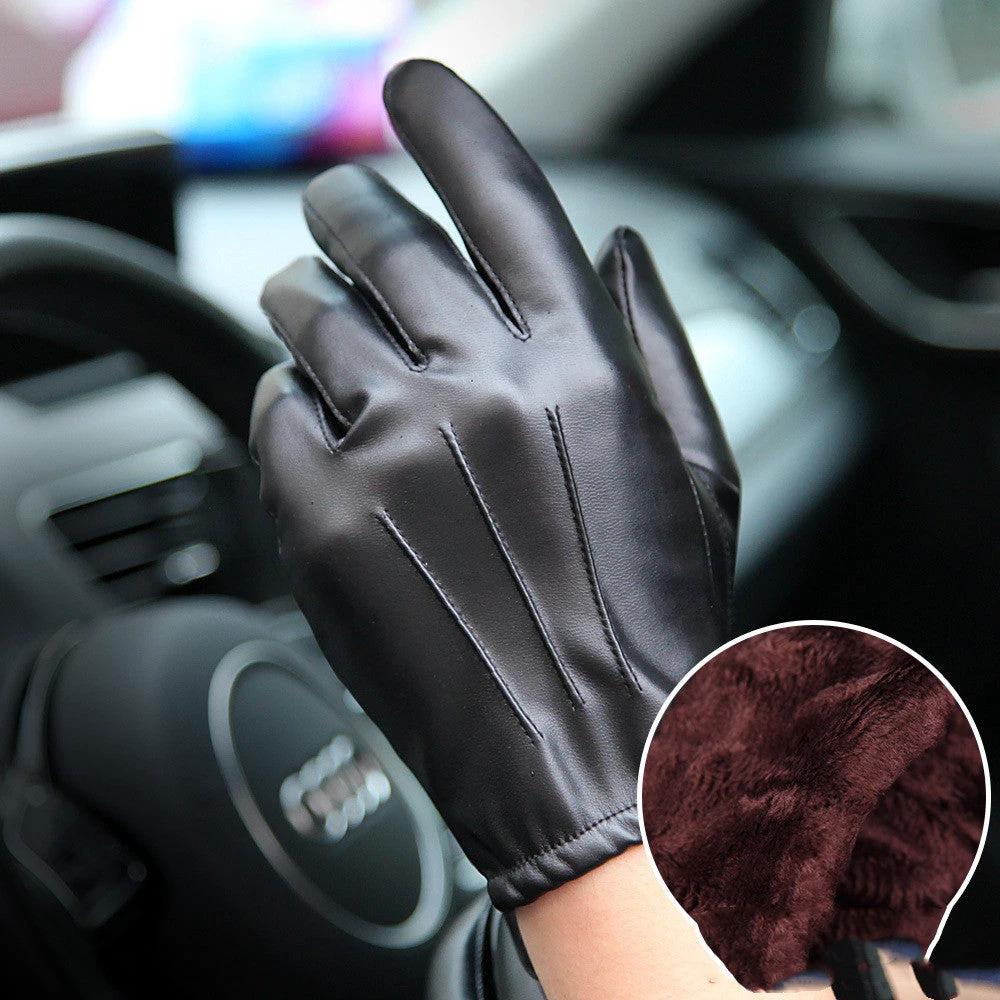 Men's PU Leather Gloves by GJG Denim