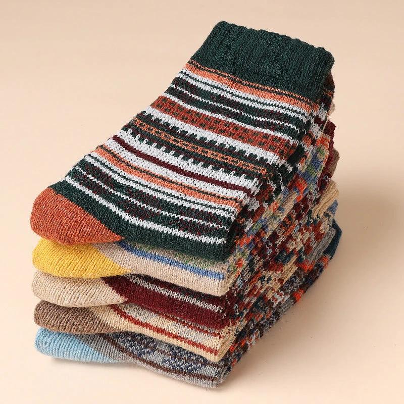 Men's 5-10 Pairs Retro Thick Socks by GJG Denim