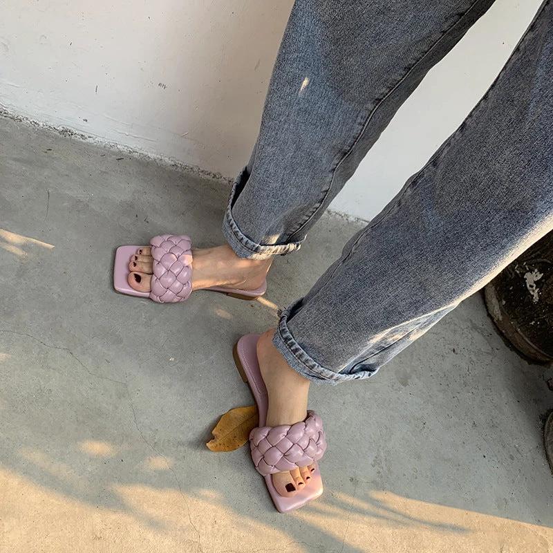 Women's flat sandals by GJG Denim