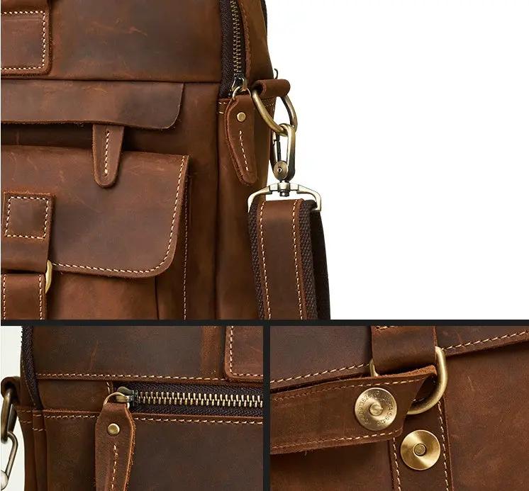 Genuine Retro 15.6 inch Laptop Bag For Men by GJG Denim