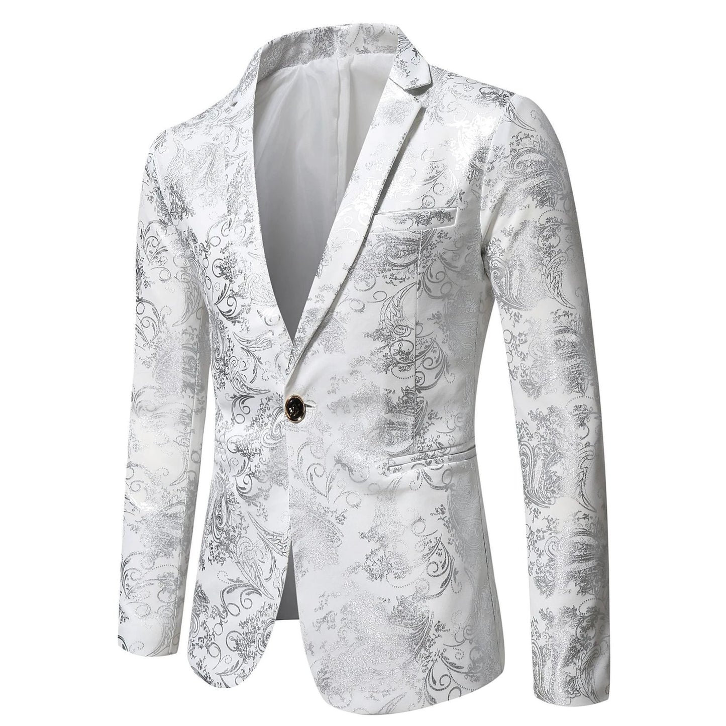 Autumn New Men's Slim Fit Casual Stage Performance Suit Jacket by GJG Denim