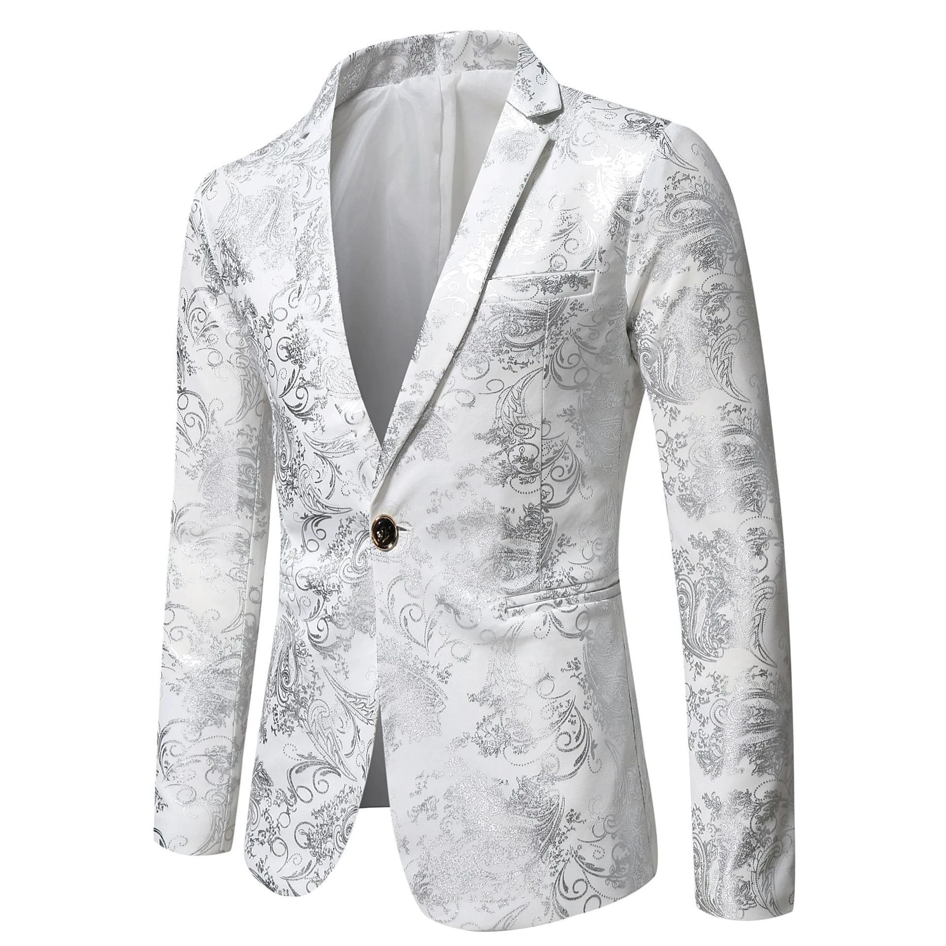 Autumn New Men's Slim Fit Casual Stage Performance Suit Jacket by GJG Denim