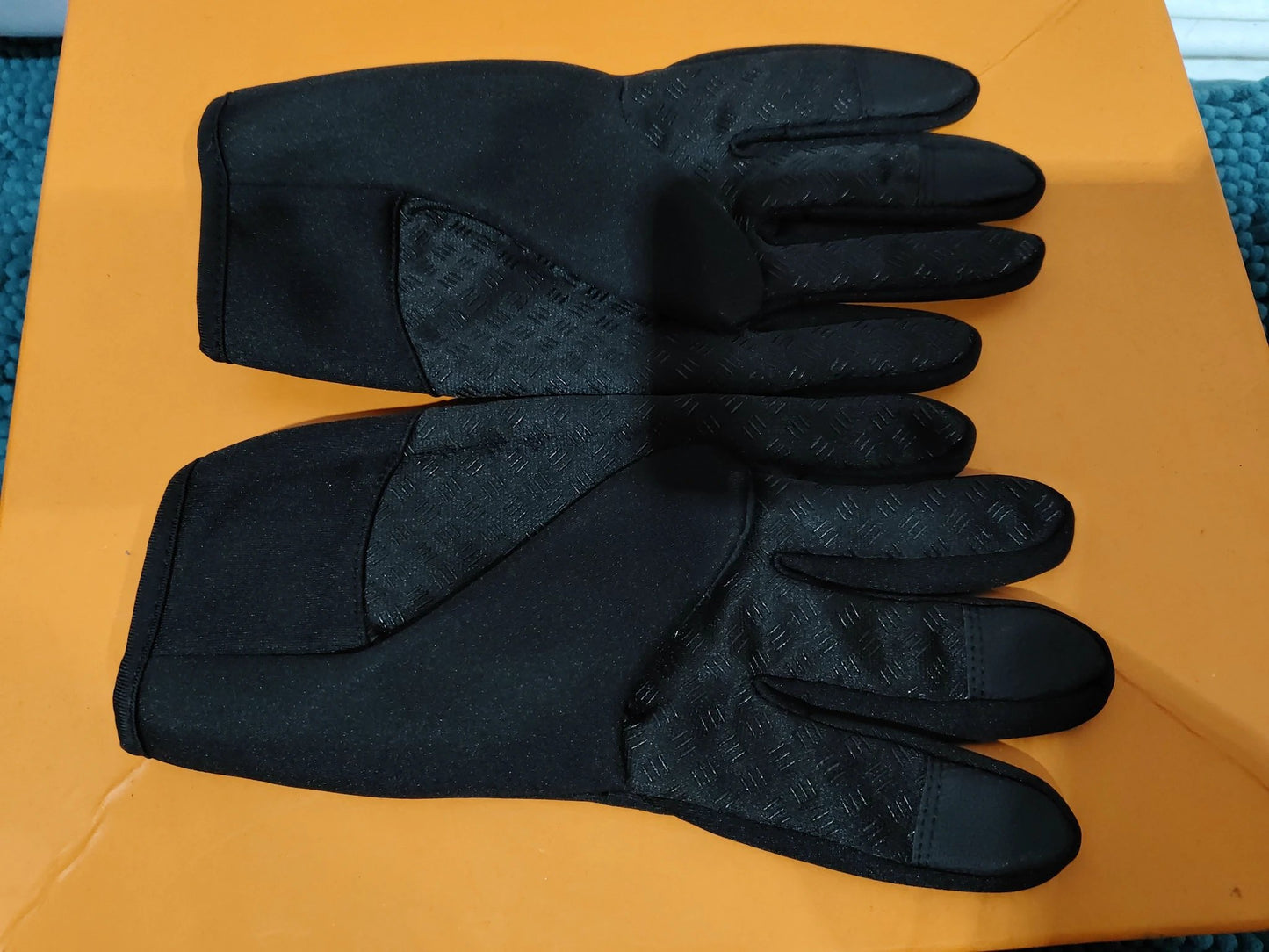 Winter Sports Gloves Men's Non-slip Thick Windproof Finger Warm by GJG Denim