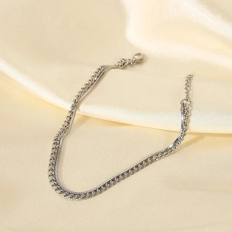 Men's Minimalist Personality Cold Style Double-layer Bracelet by GJG Denim