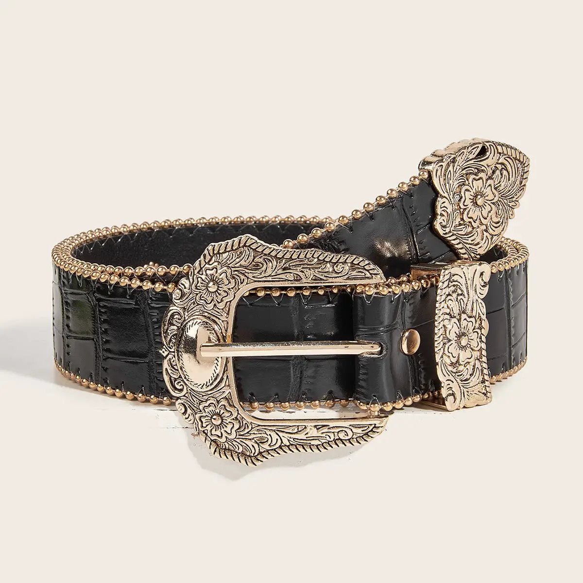 Womens Vintage American-Style Leopard-Print Belt by GJG Denim