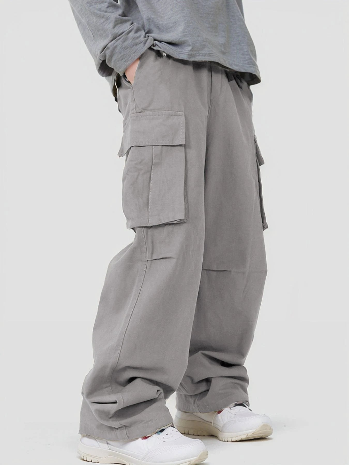 Men's Casual Loose Three-dimensional Pocket Cargo Pants by GJG Denim