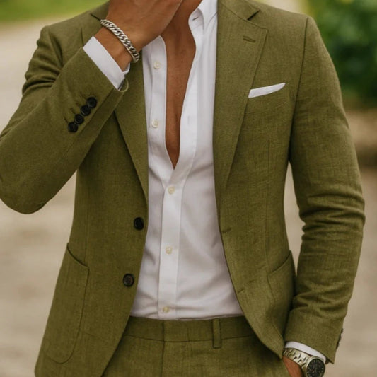 Men's Casual Two-piece Suit by GJG Denim