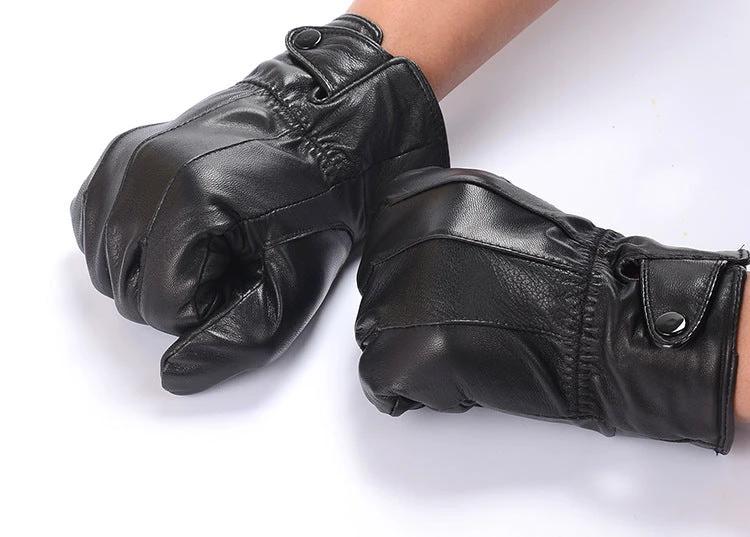 Men's PU Leather Gloves by GJG Denim
