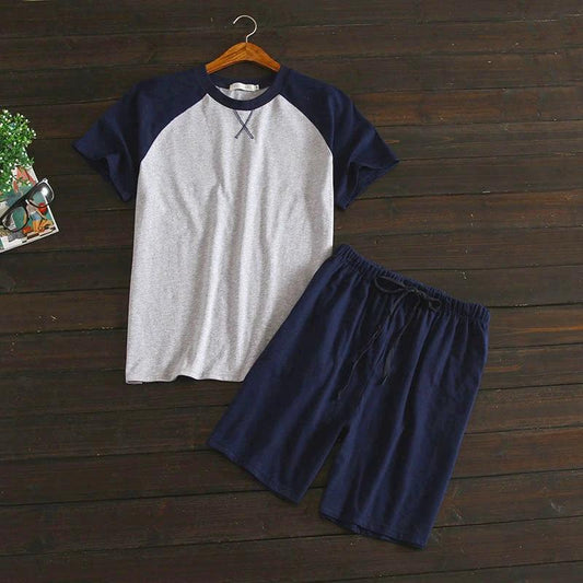 Men's Short Sleeve Pajamas Set by GJG Denim