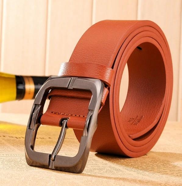 Men's Belts Leather Pin Buckle Belt by GJG Denim