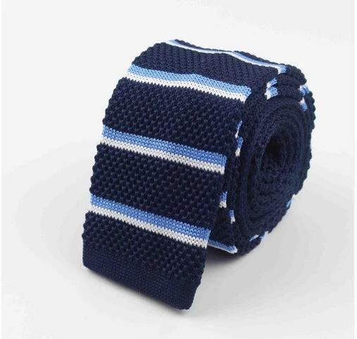 Men's Knitted Leisure Striped Ties by GJG Denim
