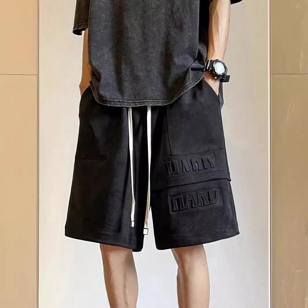 Heavyweight Casual Suede Shorts For Men by GJG Denim