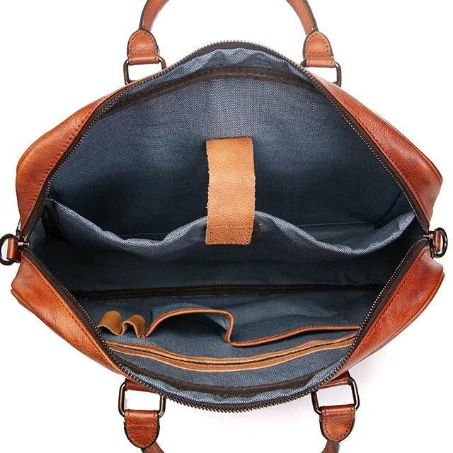 Men's Genuine Leather High-grade Briefcase by GJG Denim