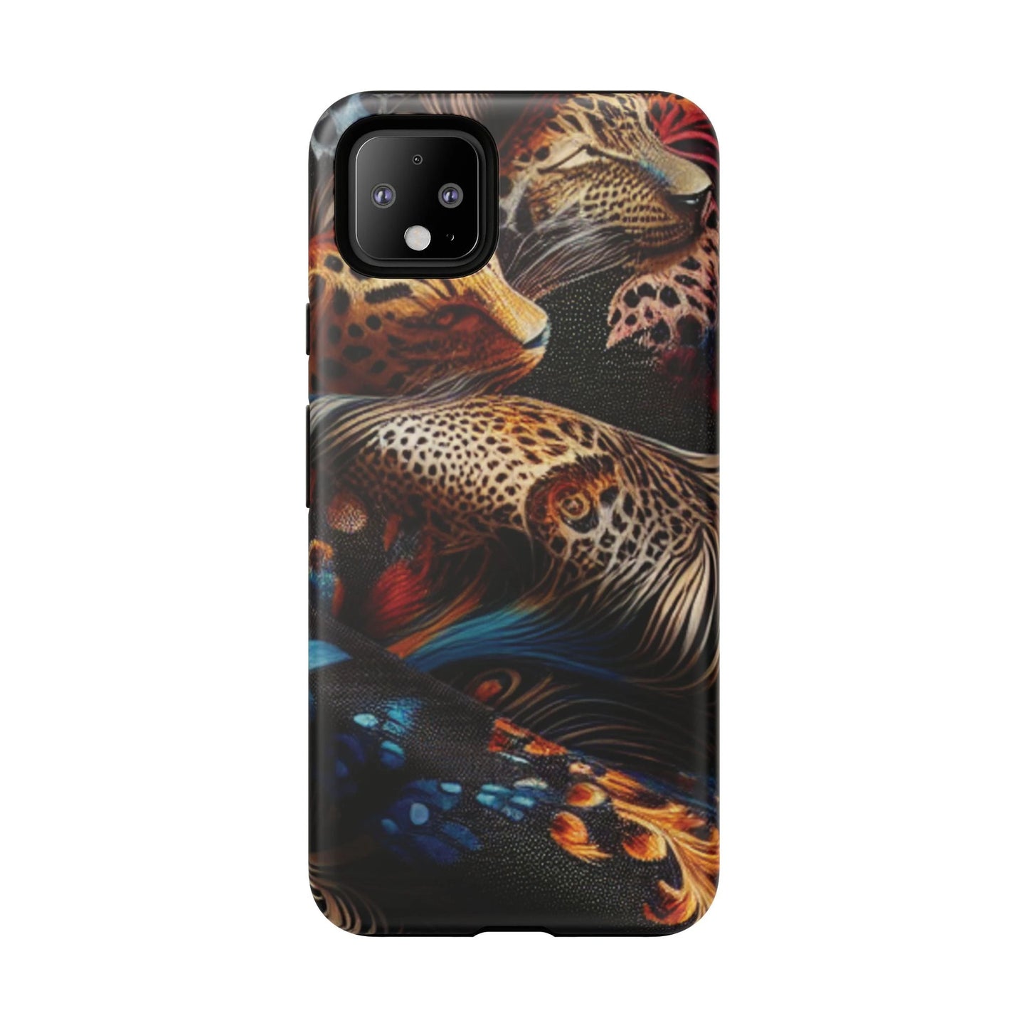 Stylish Tough Phone Case with Elegant Black and Gold Design by Printify