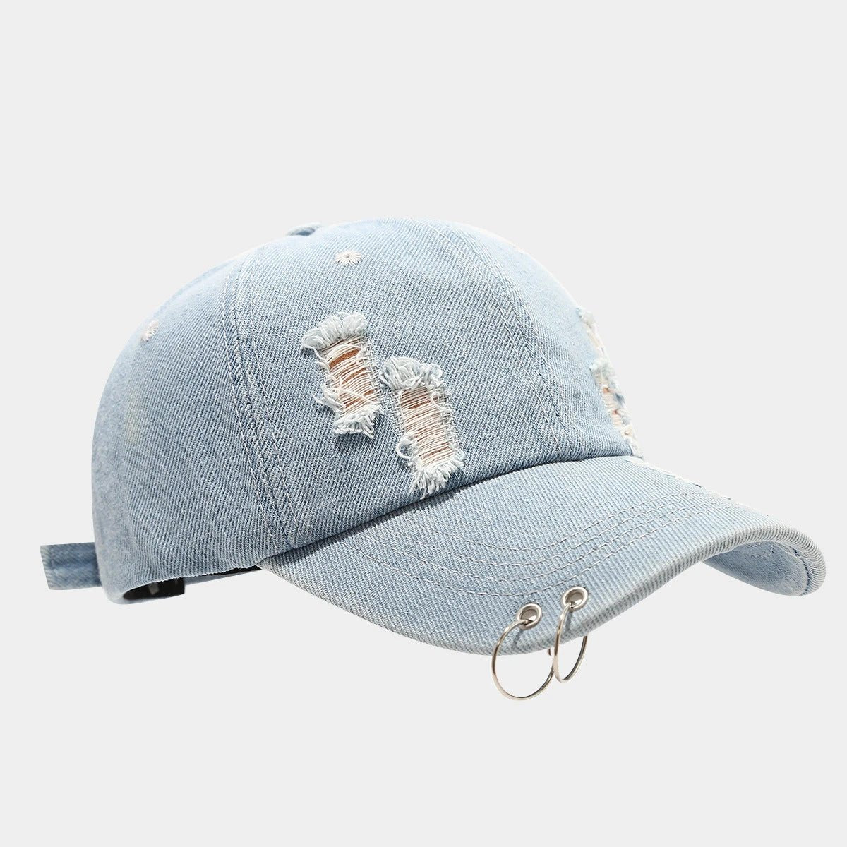 Men's Retro Street Peaked Baseball Hat by GJG Denim