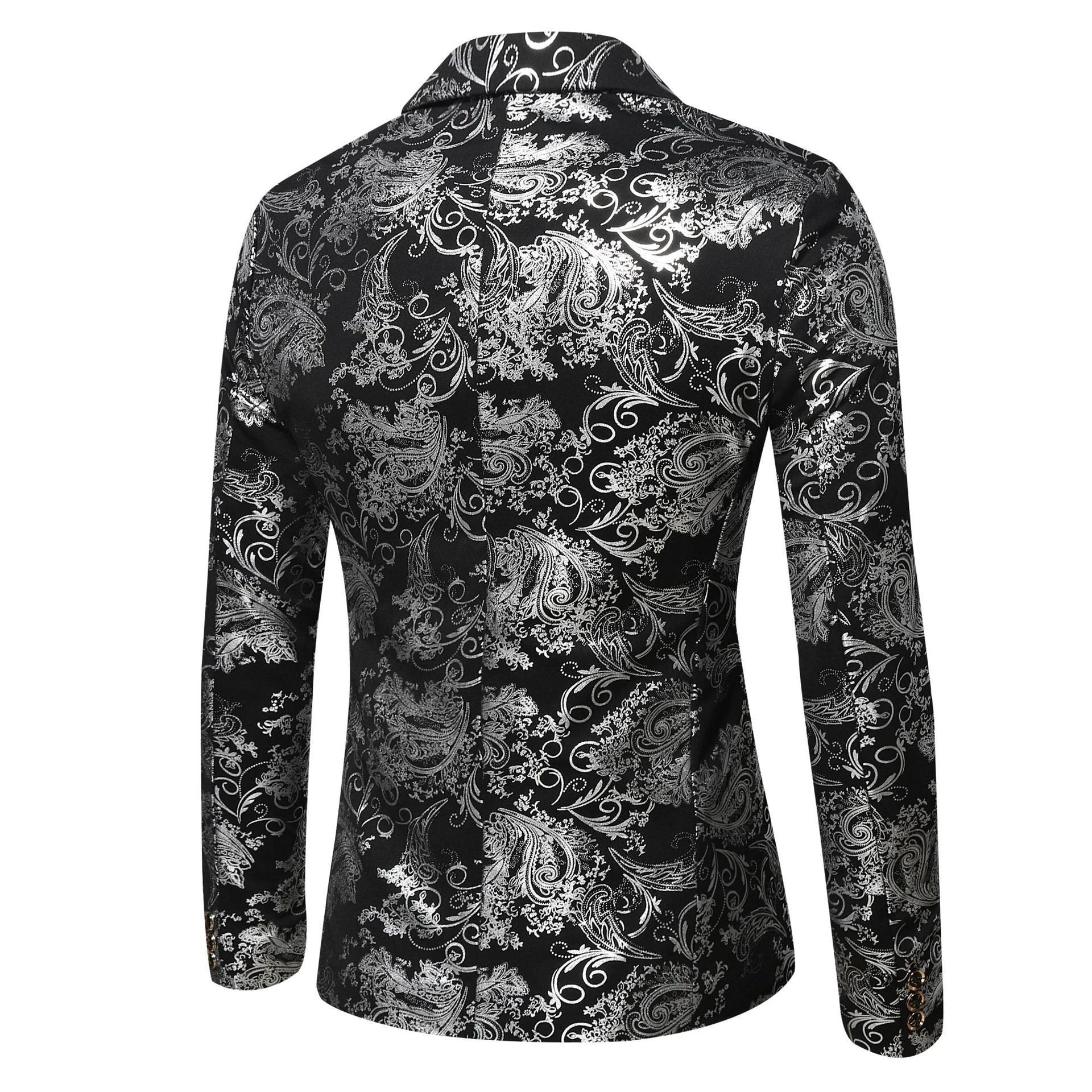 Autumn New Men's Slim Fit Casual Stage Performance Suit Jacket by GJG Denim