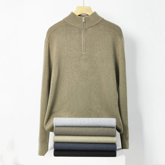 Men's Casual Thickened Wool Base Sweater by GJG Denim
