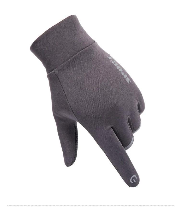 Reflective Velvet Warm Gloves For Men by GJG Denim