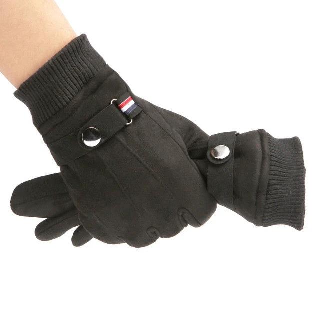 Suede Winter Men's Gloves by GJG Denim