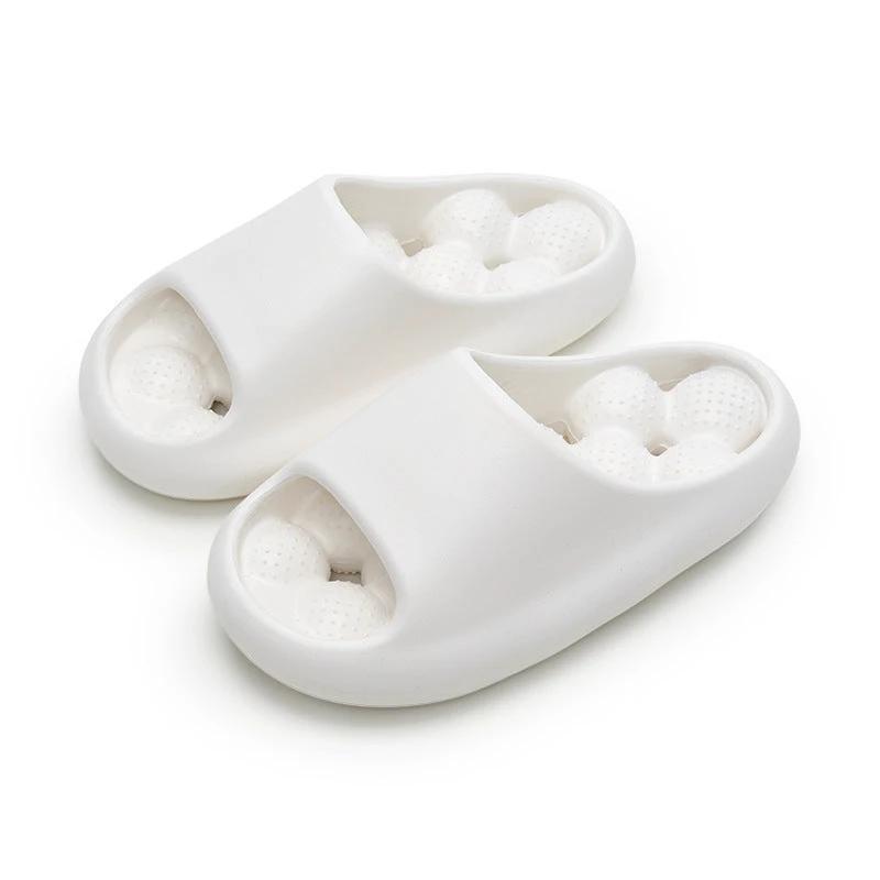 Ball Massage Sole Design Bathroom Slippers Women's House Shoes Indoor Non-Slip Floor Home Slippers Summer by GJG Denim