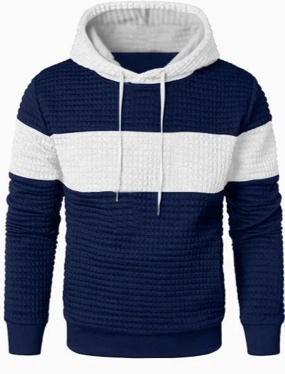 Men's Hooded Long-sleeved Sweater w/ Drawstring by GJG Denim