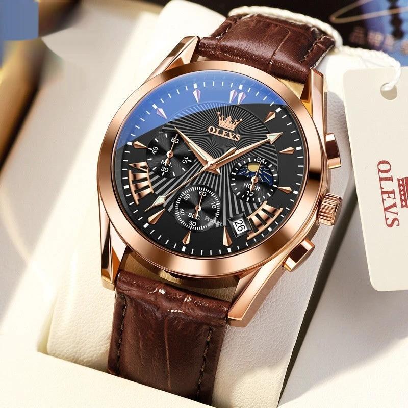 Men's Multifunction Quartz Timing With Calendar Watch by GJG Denim
