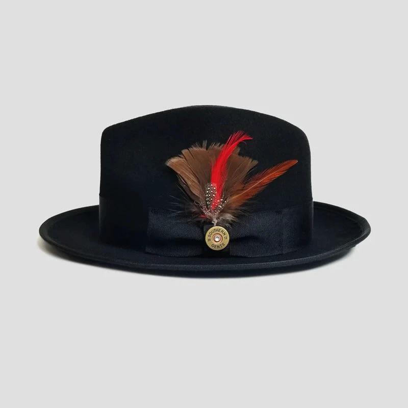 Fashion Bowknot Ribbon Sheep Felt Men's Hat by GJG Denim