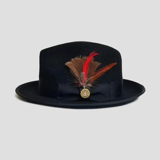 Fashion Bowknot Ribbon Sheep Felt Men's Hat by GJG Denim