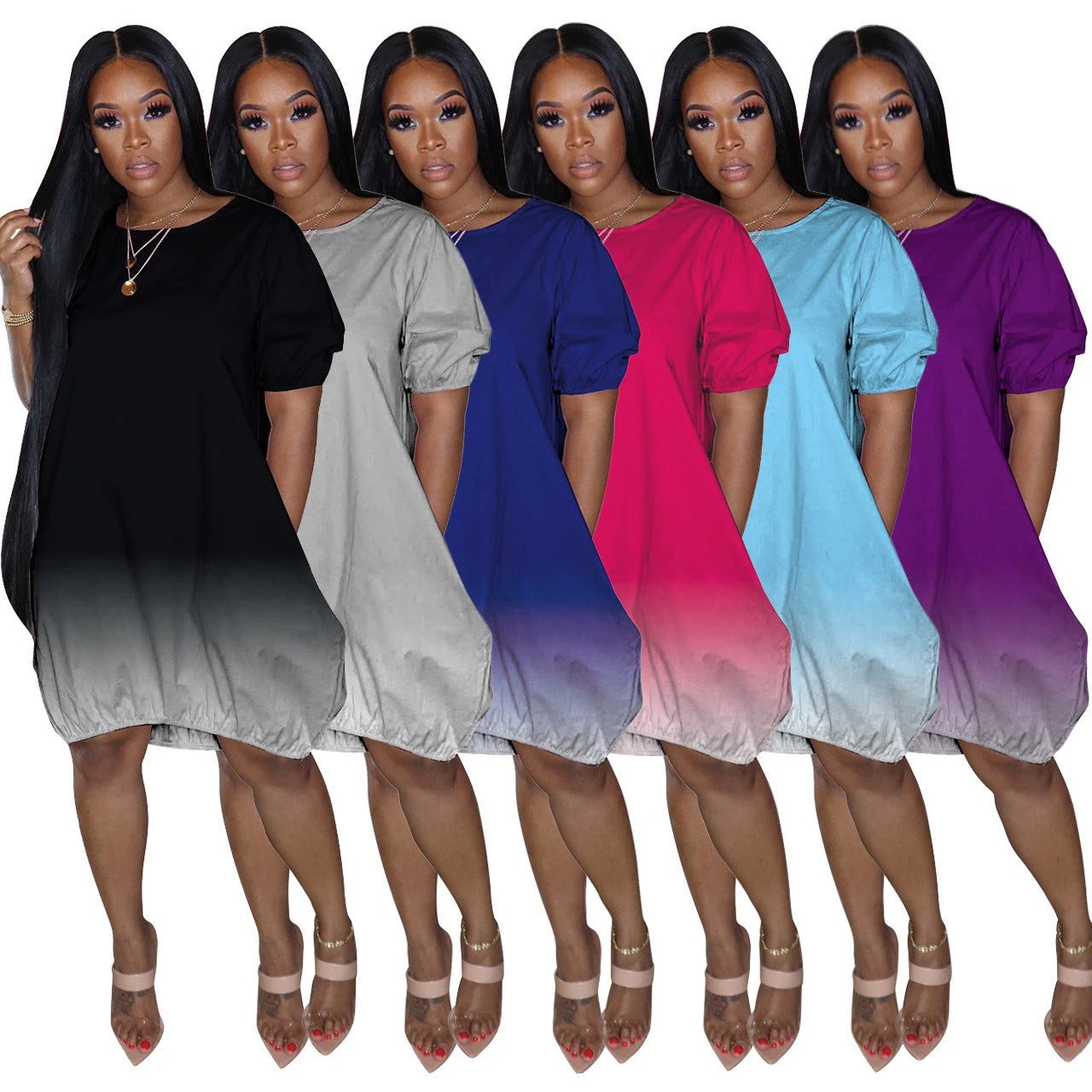 Plus Size Women's Gradient Dress by GJG Denim
