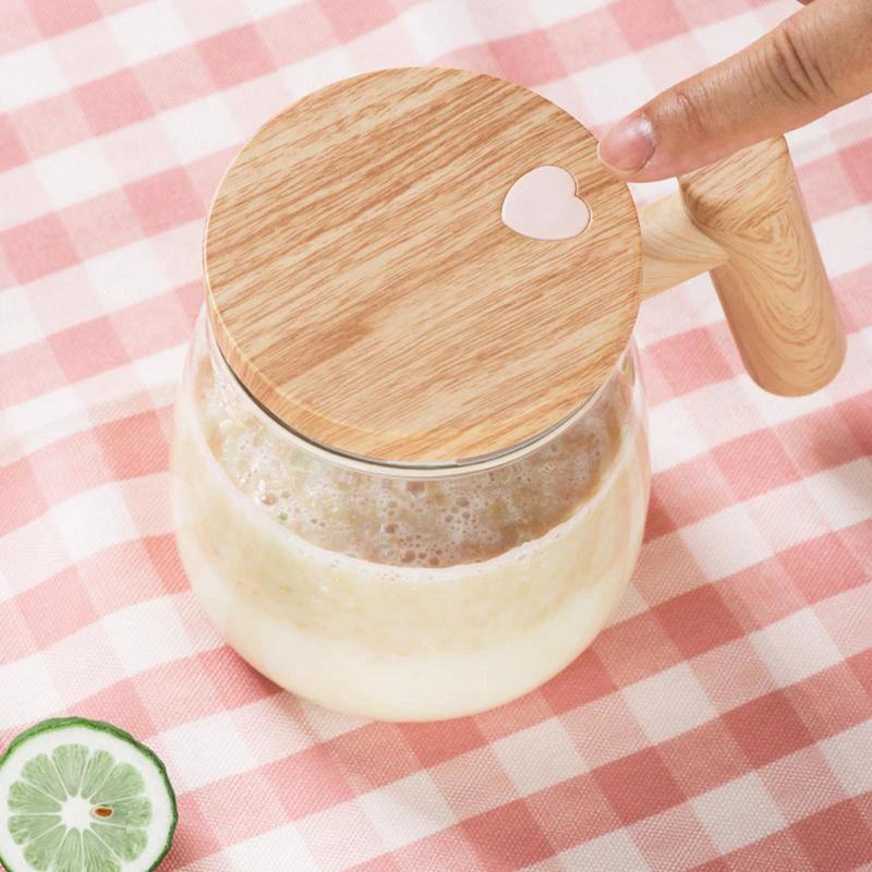 400ML Self Stirring Coffee Mug Electric Mixing Glass Coffee CupHigh Speed Fast Automatic Coffee Cup For Gyms Dining Room Kitchen Gadgets by GJG Denim