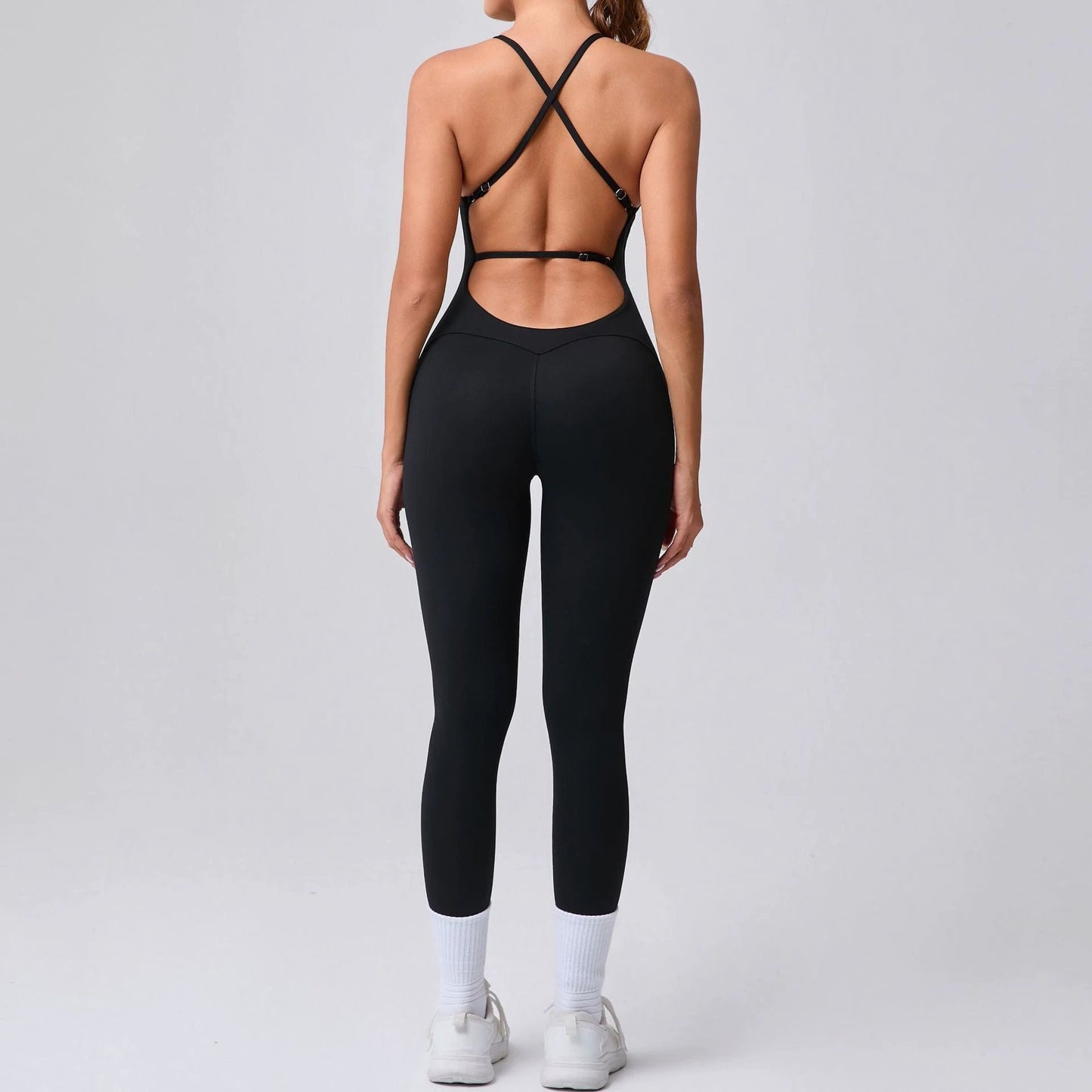 Sports Workout Clothes Tight Yoga Jumpsuit by GJG Denim