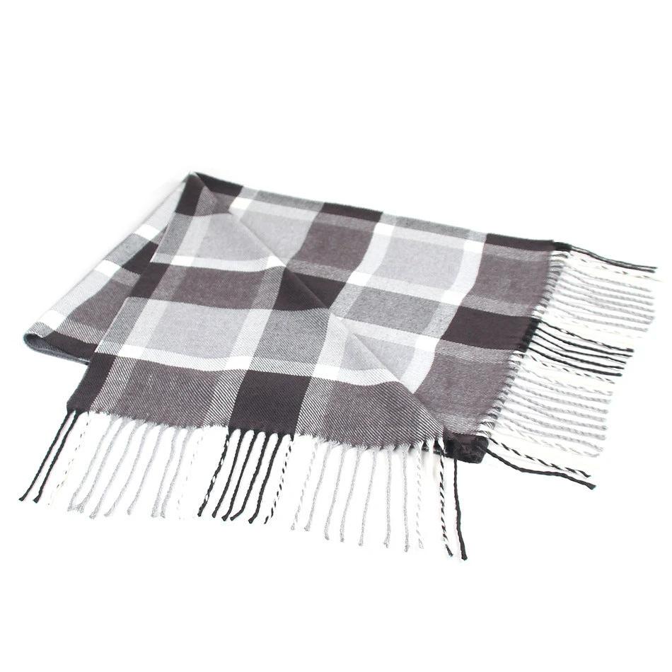 Men's Fashion Casual Plaid Artificial Cashmere Scarf by GJG Denim