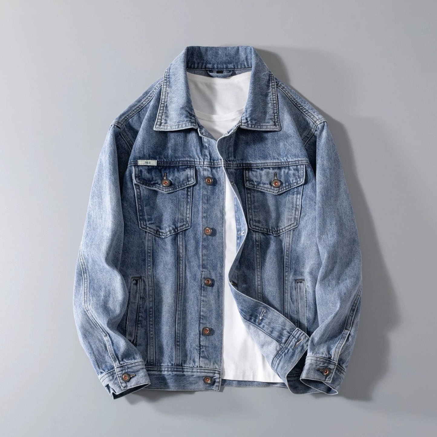 Men's Heavy Retro Denim Jacket by GJG Denim