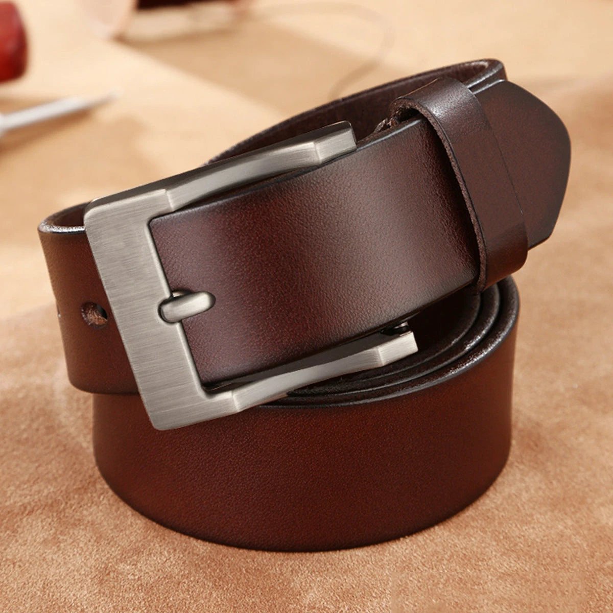 Men's Pin Buckle Business Casual Belt by GJG Denim